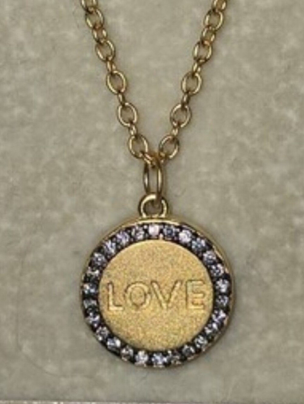 Freida Rothman 14k gold over 925 Love necklace 16"-18" MSRP $175